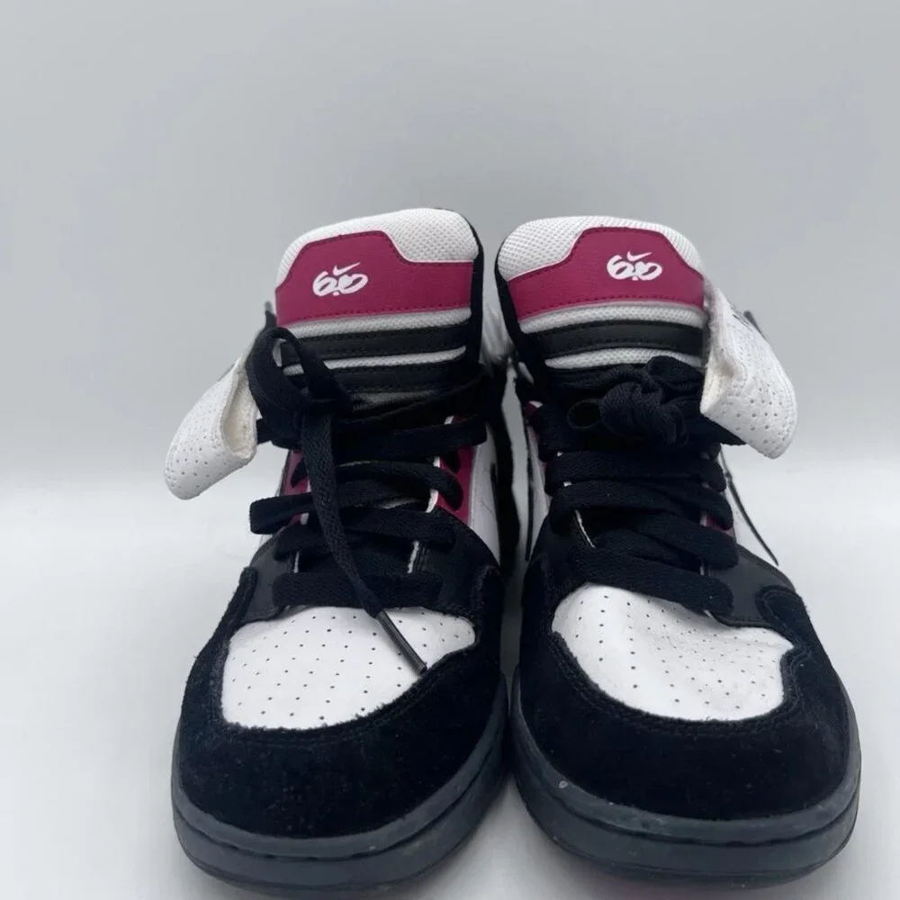 Nike 6.0‎ Mogan Mid 2 Sneakers Red Black 407716-103  Size 6 Play Shoes